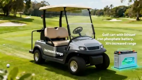 Get 30% More Range with the 51.2V 63Ah 100A Golf Cart LiFePO4 Battery.